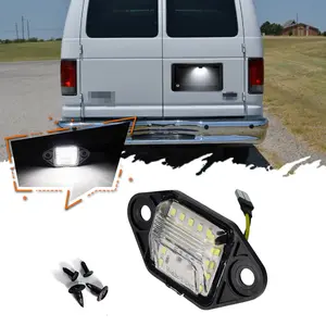 1pc Car LED License Number Plate Light For Ford E150 E250 E350 E450 E550 Econoline Super Duty Lamps , Replace OEM part #F6UZ-13550-AA F6UZ13550AA