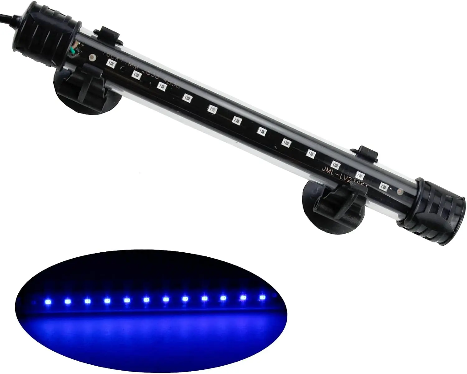 Aquarium LED Submersible Light 7.5 Inch Underwater Fish Tank Light (Blue)