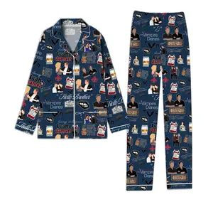 Vampire Diaries Pajamas Set Kid & Adult Family Matching Sleepwear, Halloween Xmas Gift for Fans