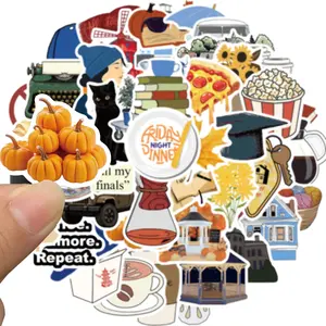 Gilmore 50pcs Vinyl Large Deluxe Stickers Variety Pack Stickers Kit, Laptop, Water Bottle, Scrapbooking, Tablet, Skateboard, Indoor/outdoor Use