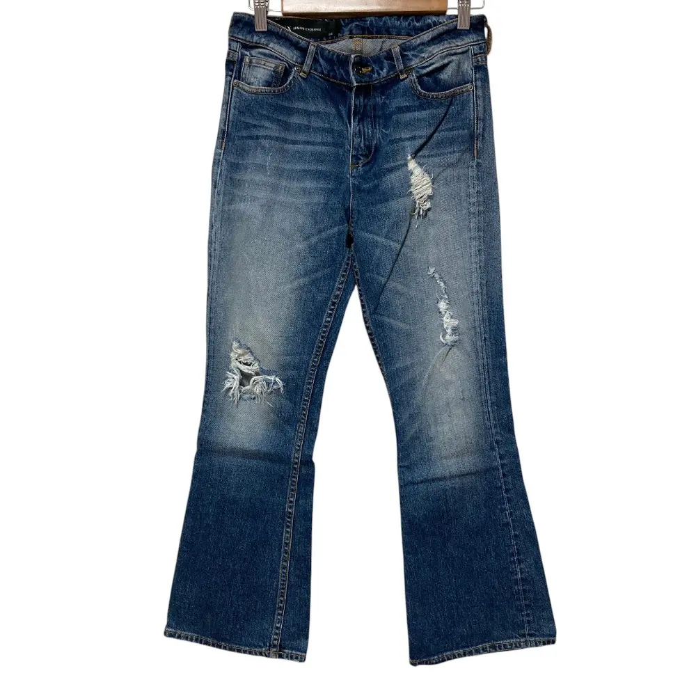 Pre-owned Giorgio Armani Denim Small Leather Goods Armani Exchange Flare Pants