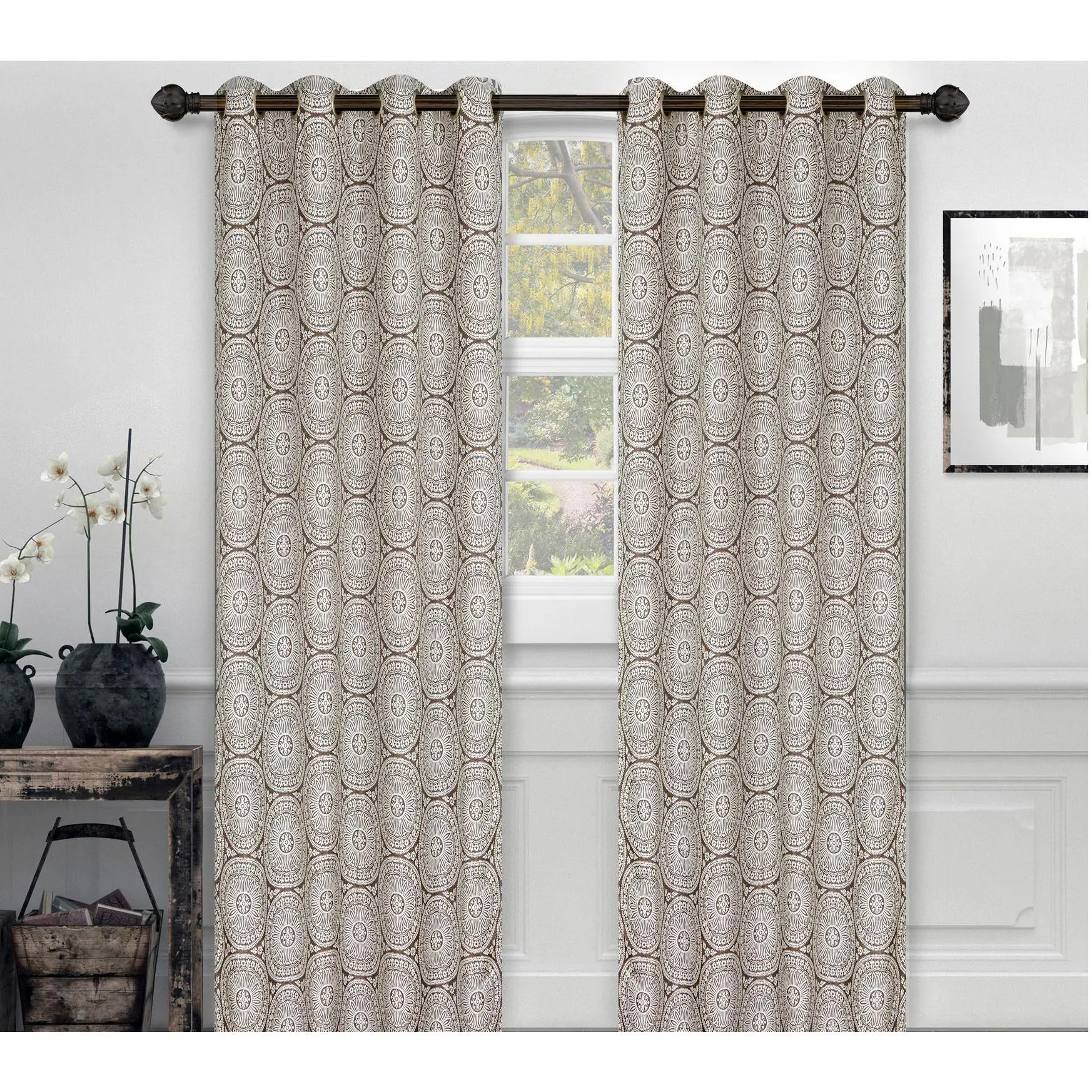 Superior Eminence Jacquard Curtains, 52 X 96 Superior Eminence Jacquard Curtains, 52 X 96