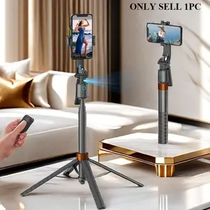 Auto Face Tracking Travel Tripod for Phone 70.87" with Light and Gesture Control, Selfie Stick for Video Recording & TikTok Live Streaming & Content Creator, Smartphone
