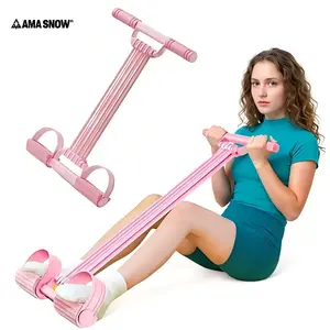 AMA SNOW Multifunction Tension Rope, 8-Tube Elastic Yoga Pedal Puller Resistance Band, Elastic Pull Rope Fitness, Full-Body Workout atHome Gym, Exercise Sit-up, Yoga, Abdominal Training outdoorfun