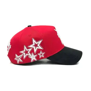 Premium high quality Hat D. stars red and black