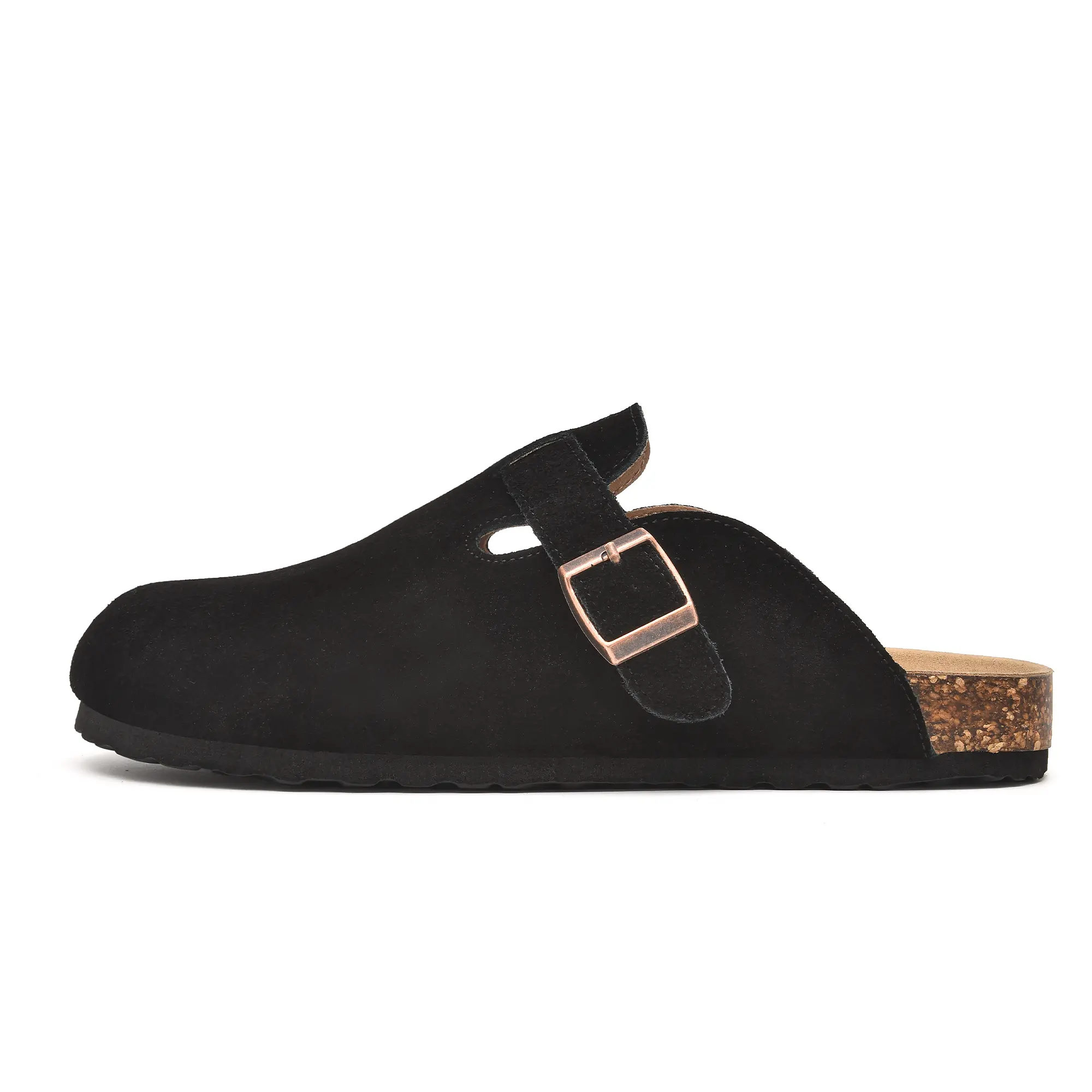 Womens Clogs Soft Leather Mules Cork Footbed Sandals Non-Slip Comfort Potato Shoes