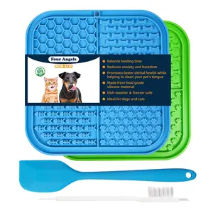 Four angels-Licking Mat Slow Feeder for Dogs and Cats, Premium Lick Pad with Suction Cups , Bathing, Grooming and Training,dog toy dog anxiety-MSD