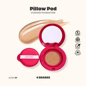 [OZLAB] Vegan Cushion Foundation SPF 20+ Dewy Finish & Buildable Coverage Lightweight Travel-Friendly Compact 0.42 OZ /12g