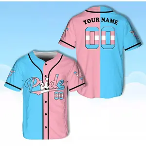 Personalized LGBTQ Lesbian Gay Transgender Game Day 3D BASEBALL JERSEY SHIRT