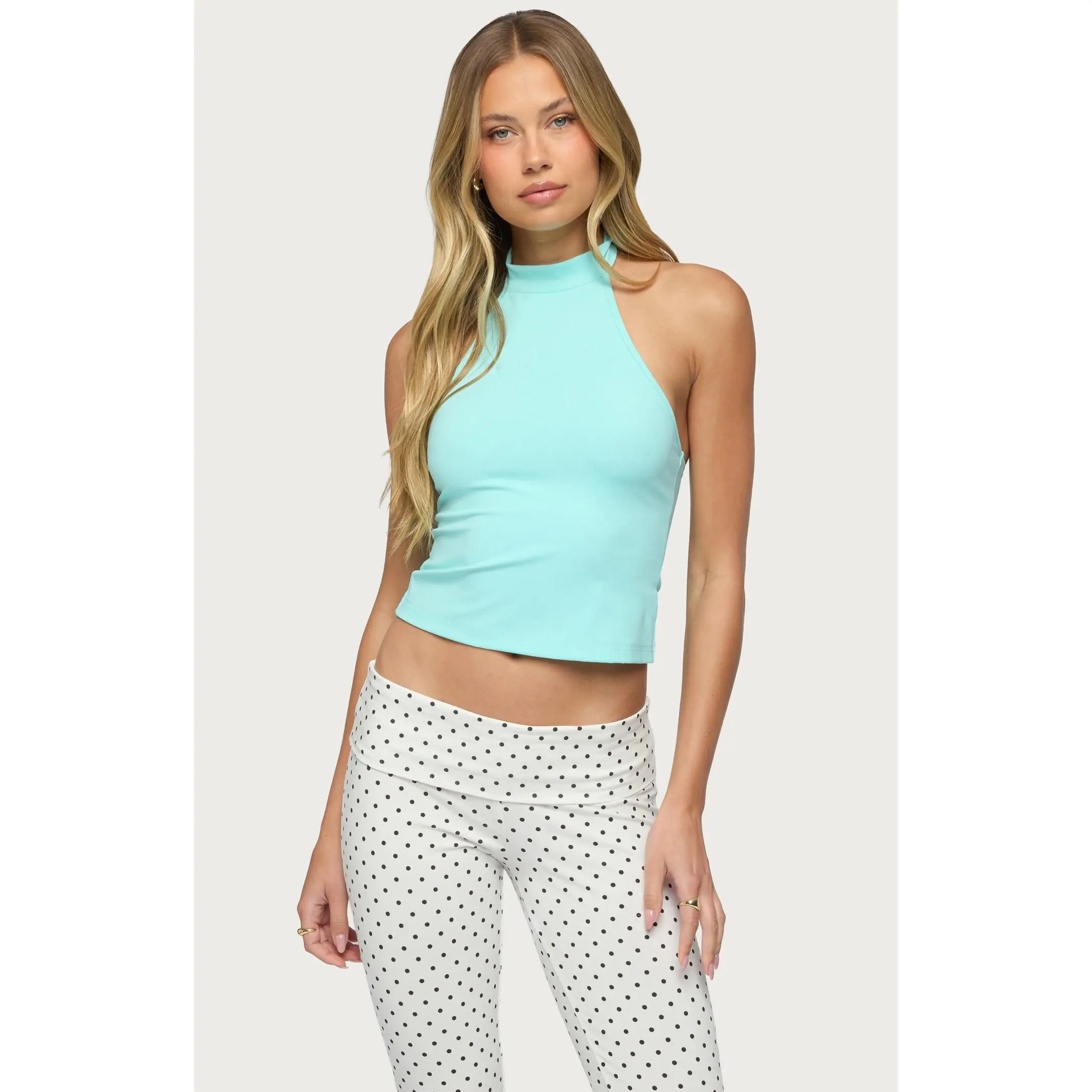 Edikted Women's Ikara Backless High Neck Halter Top