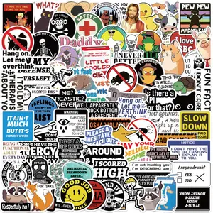 100 PCS Funny Saying Sticker Pack - Snarky, Sarcastic Bold Humor Vinyl Waterproof Meme stickers for laptop, computer, water bottle, ipad, phones bumper