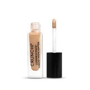 Crunchi Luminescence Liquid Highlighter - Golden Dew Neutral Gilded Gold, Hydrating Plant Squalane, Long-Wearing, Vegan, Gluten-Free, Non-GMO, Toxic-Free