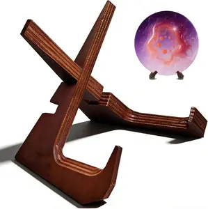 Adjustable Wooden Plate Stands Display Easels 6.8 Inch Plate Holders Displaying & Picture Frame Stand Books Photos Plaque, Decorative Plates