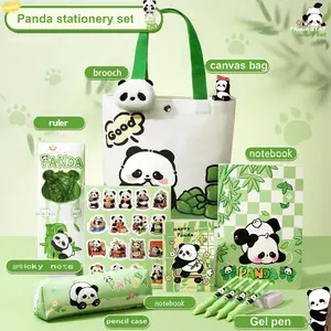 Stationery set set of 8 cute panda students practical opening gifts Stickers Stickers Kit