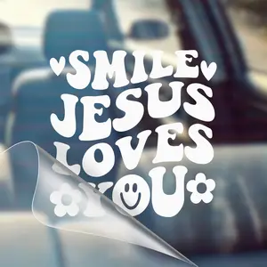 Smile Jesus Loves You – Christian Car Decal Sticker