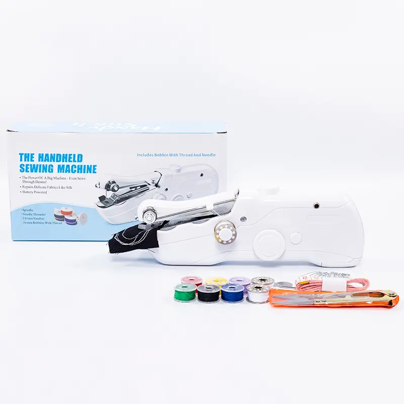 Wireless Handheld Fabric Sewing Tool with Full Accessory Set, Light Compact Simple Operation Sewing Device for Starters & Daily Fast Mending