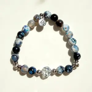TTT Live Exclusive Blue Spinel with Crystal Gemstone Bracelet