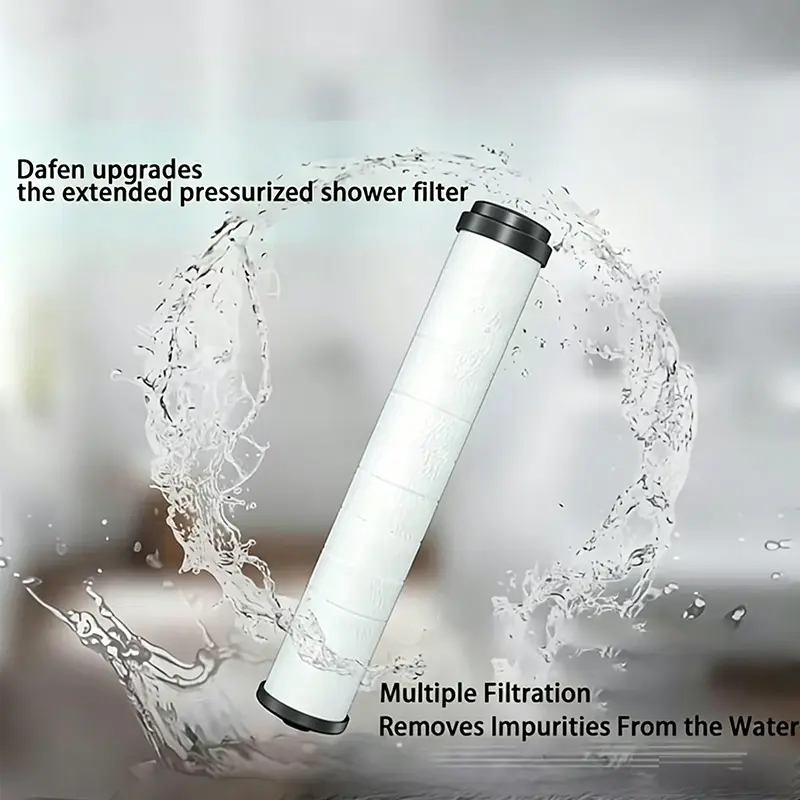 4.2-in Replacement Filter Cartridges, 4-Pack with Multi-Layer Filtration for Impurity Removal, Compatible with Shower Heads and Systems