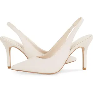 Coutgo Womens Slingback Pointed Toe Stiletto Pumps Slip-on High Heels Office Lady Sandals Party Prom Dress Shoes