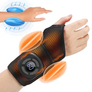 Wrist Massage Therapy Device with Airbags Compress, 3 Vibration Levels & Heat, Hand Wrist Squeeze Massager, 15-Minute Timer, Ideal Gifts