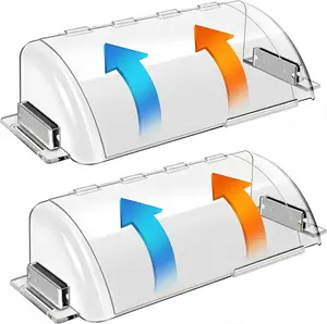 2 Pack Adjustable Air Vent Deflector - 9”To 15.5” Magnetic Floor Vent Covers for AC, Wall, Ceiling Registers with Strong and Large Magnets SOUL LINK
