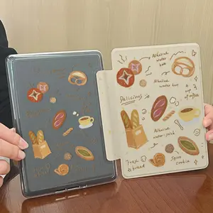 Clear Acrylic Back Case for Kindle 11th Gen & Paperwhite 1-6, Warm Pretzel Pattern, Full Protection, Auto Wake/sleep Feature