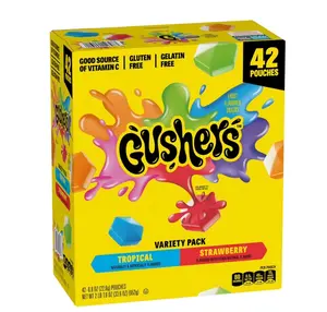 Gushers Strawberry & Tropical Variety Pack Snacks, 0.8 oz., 42 Pack