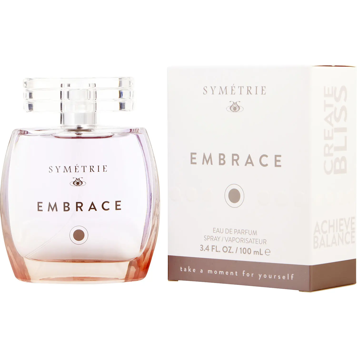Women's Symetrie Embrace Eau De Parfum, Rich Aroma Scent with Bergamot Top Notes, Rose Accents, Patchouli Base Notes