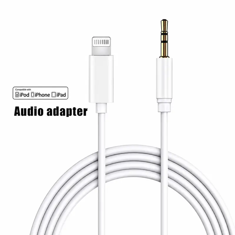 Lightning to 3.5mm AUX Adapter Cable for iPhone Users - Plug-and-Play, Lossless Sound, Seamless Connectivity, Immersive Audio Experience for iPhone 14/13/12/11 Pro/X/8, Car Audio, Headphones