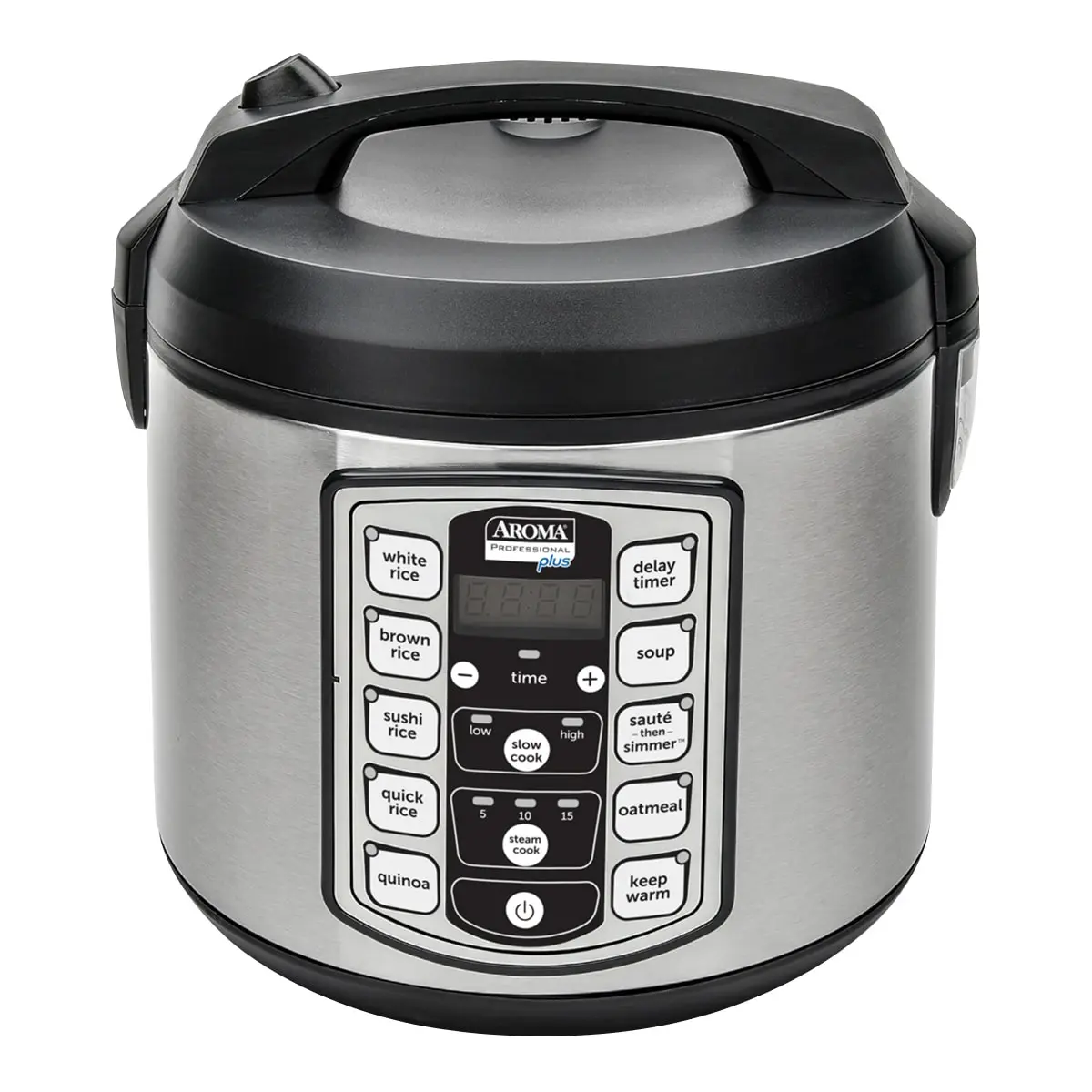 AROMA 【 Guarantee】20-Cup Digital Display Rice Cooker Slow Cooker and Food Steamer ARC-5000SB (1 Year Warranty)