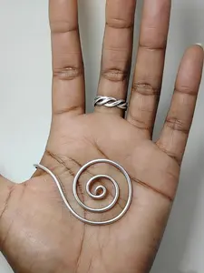 Handcrafted  Spiral Chakra Balancing Ring - Meditation and Energy Jewelry, Witchy Jewelry, Suitable for Both Women and Men. Chakra Activation, Aura Purification, for Yoga and Work, Spiritual Gift (adjustable Size, Nine Fixed Sizes)