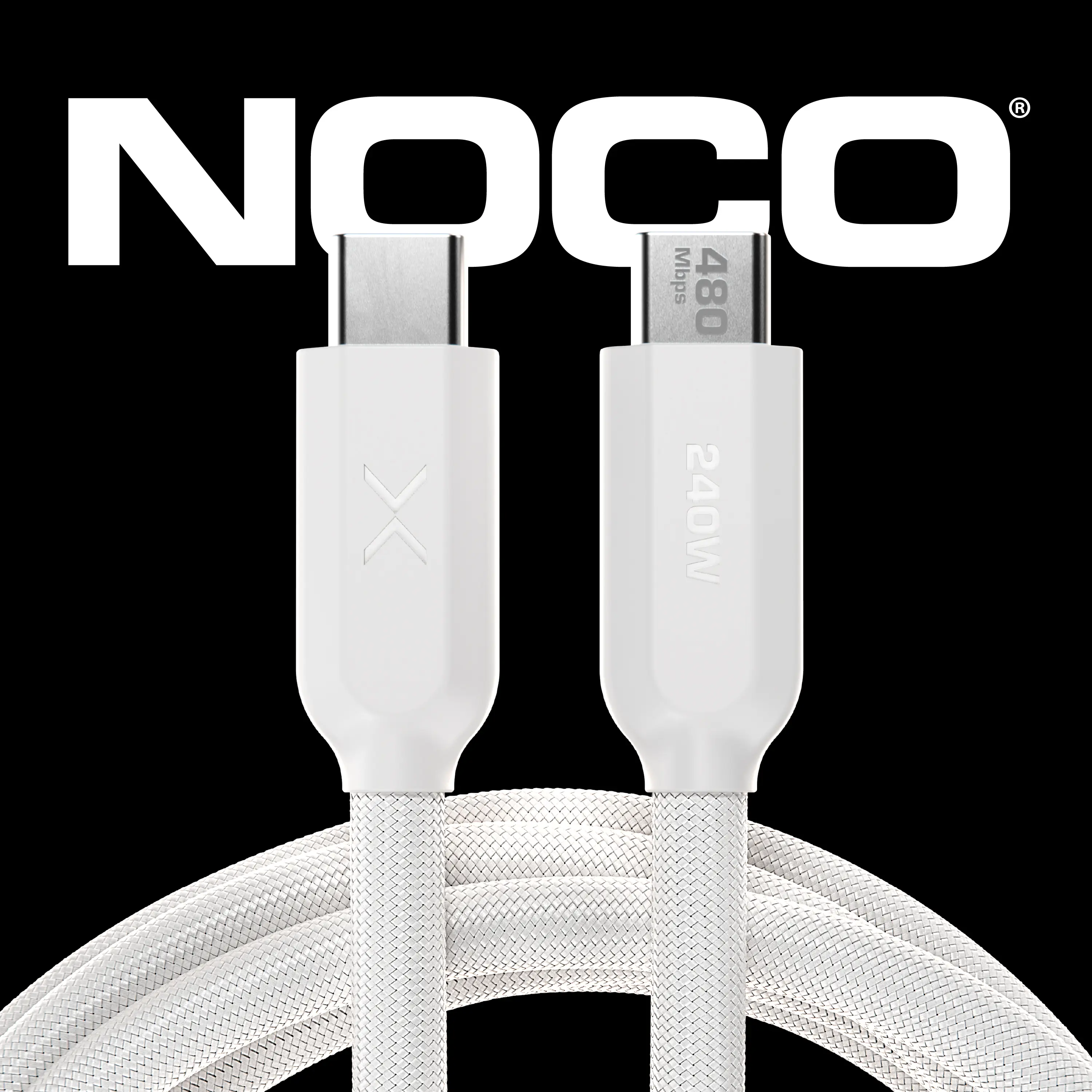 NOCO XGrid XC3: 10 Foot – 240W USB-C to USB-C Cable – USB-IF Certified, E-Marker Chip, 480Mbps Data