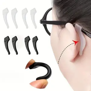 6pcs Silicone Anti-Slip Ear Hooks for Glasses - Comfortable Elastic Temple Tips, Fit Slip-resistant sleeves for glasses legs 6pcs set | PVC silicone composite material; ear hook support | Elastic ear clip
