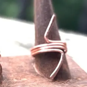 Handmade Hammered Copper Ring 6 (custom size)