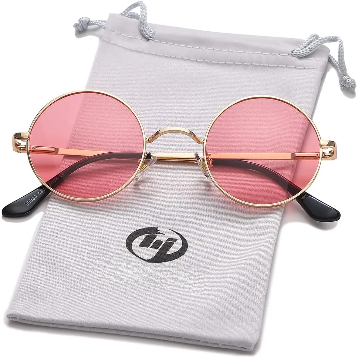 Polarized Round Sunglasses Womens Men Retro Hippie Glasses Small Circle Sunnies