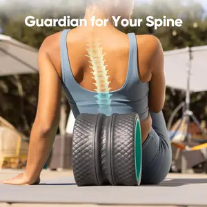 Back Roller - Back Wheel for Deep Tissue Massage,Back Roller Wheel for Back Pain Relief, Yoga Wheel, Back Stretcher & Foam Roller for Back Stretching, Back Cracking Device (12'', Blue) Home Workout Equipment