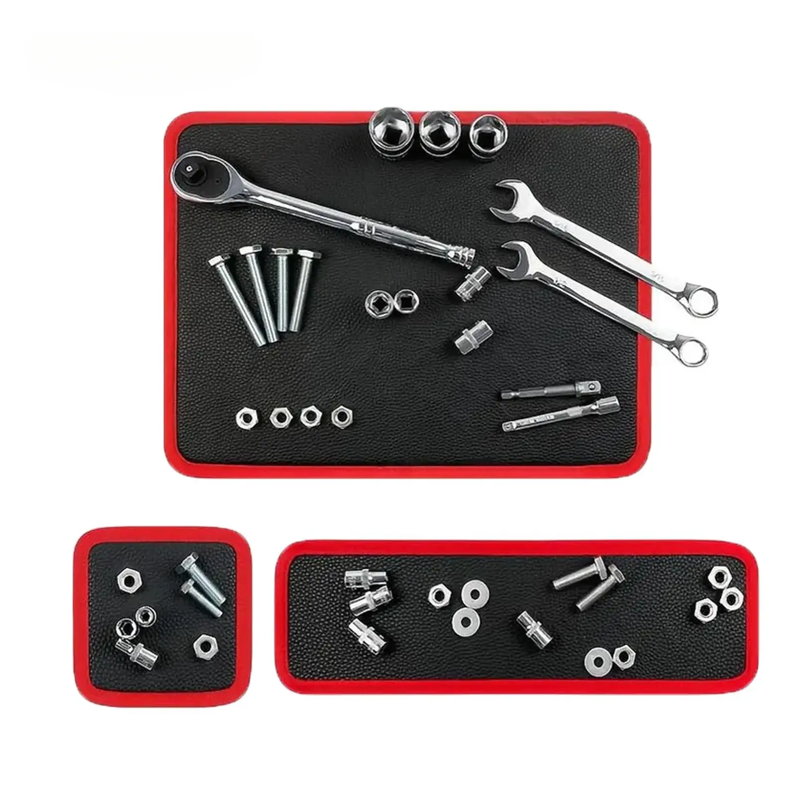 Flexible Magnetic Tool Holder Mat for Bolt Screw Wrenches Collapsible Telescoping Magnetic Pickup Tray for Easy Access,Garage Workshop,Scratchproof PVC Surface with Non-Slip Grip |   Auto Repair,Toolbox Organizer for Mechanics & DIY