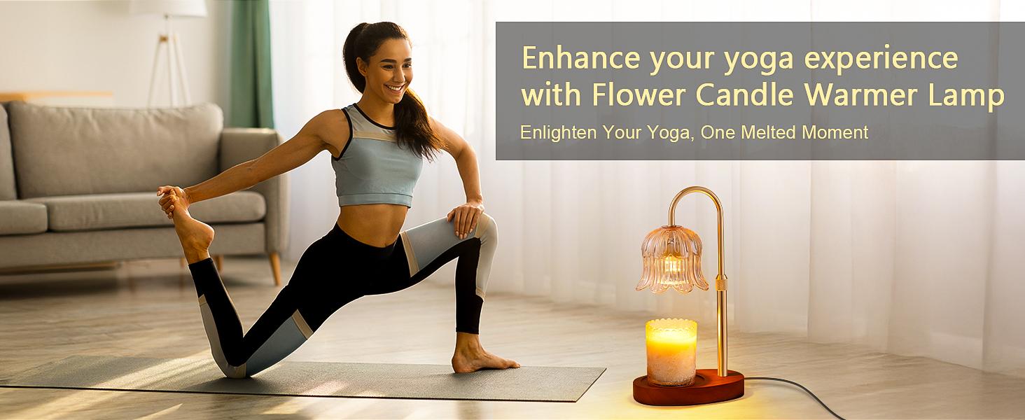 Flower-shaped candle warm light strip with timer function: aromatherapy candle heating light, unique glass lamp, adjustable height, suitable for home bedroom decor; birthday gift, gifts for her and him, TikTok store spring/summer celebrations