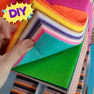 20pcs Square Felt Fabric Ideal for Cutting, Stitching, And Projects
