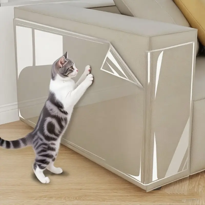 Cat-resistant Furniture Protective Film Can Also Be Used As Kitchen Oil-proof Stickers. The Transparent PTE Material Is Easy To Apply for Transparent Cat Sofa Protective Film, Suitable for Countertops and Furniture Cabinet Sofa Protection