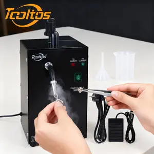 TOOLTOS 2L 1300W High Pressure Steam Cleaner for Jewelry & Dental Lab Cleaning with Exhaust Nozzle Foot Switch Beaker Funnels & Power Cable, Cleaning Set, Handheld Deep Cleaner, Steam Cleaner Accessories