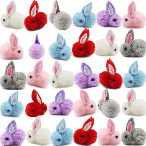 30 PCS Mini Easter Bunny Plush Toys – Tiny Stuffed Rabbit Bulk, Small Soft Plush Animals for Easter Basket Stuffers, Party Favors, DIY Crafts, Hair Clips, Kids Gifts