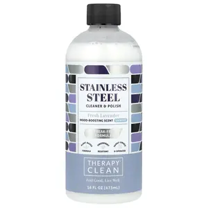 Therapy Clean Stainless Steel, Cleaner & Polish, Fresh Lavender , 16 fl oz (473 ml)