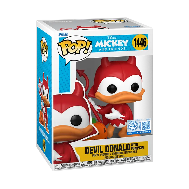 Funko POP Disney: Mickey and Friends - Devil Donald Specialty Edition w/ vRare Pop Protector Included