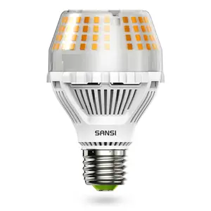 SANSI  3000 Lumens  LED Light Bulb w/Ceramic Technology, A19 5000K Daylight White Non-Dimmable Bulb, 20 Watts Industrial Light  Energy Saving Bulb for Home Office Garage Attic  Lights， energy efficient