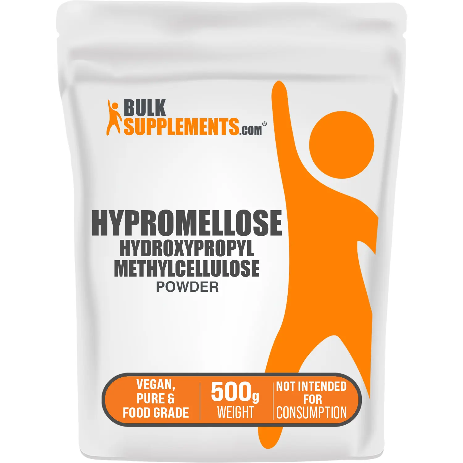 BulkSupplements Hypromellose Powder - Stabilizer, Emulsifier, Thickener - Texture-Enhancing, Vegan - 500g Container