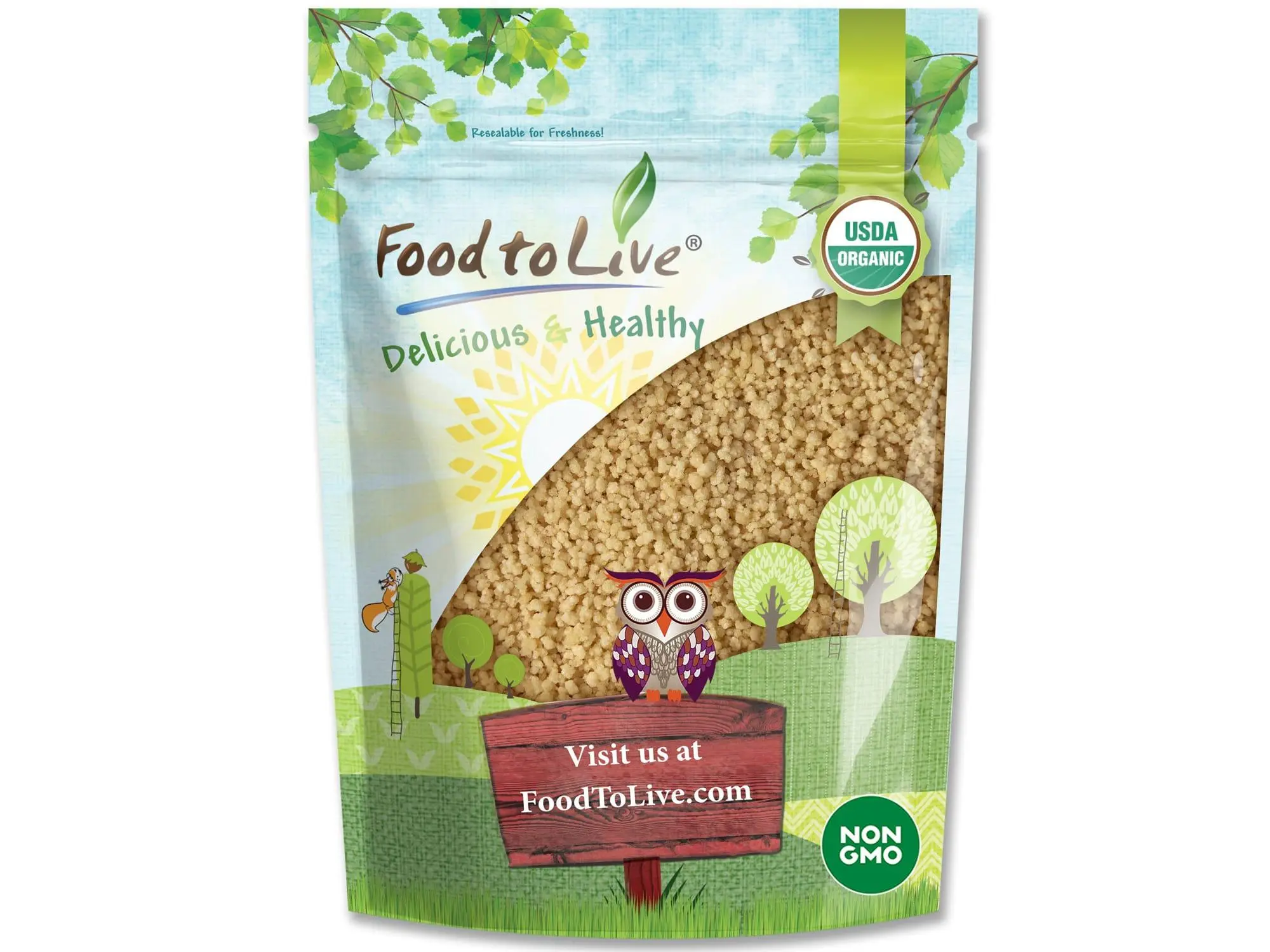 Organic Whole Wheat Couscous - by Food To Live Grain Healthy