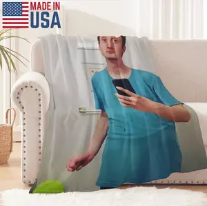 Photo blanket-Daniel Larson selfie Throw Blanket Polar blanket Extra Large Throw Blanket sofa Furry Blanket blankets for beds throw blanketFather's Day, Thanksgiving, Children's Day, holiday gifts for children and family