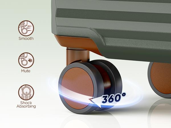 SHOWKOO Luggage Sets 3 Piece PC Hardside Expandable Suitcase (20in/24in/28) Carry On Luggage with Double Spinner Wheels Tsa Lock Premium Gift for Travel, School, Business