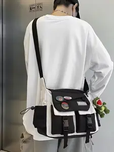 Multifunctional Crossbody Bag, Fashion Colorblock Design, Adjustable Shoulder Strap, Spacious Interior, Unisex, Casual Daily Use, Casual Crossbody Bags